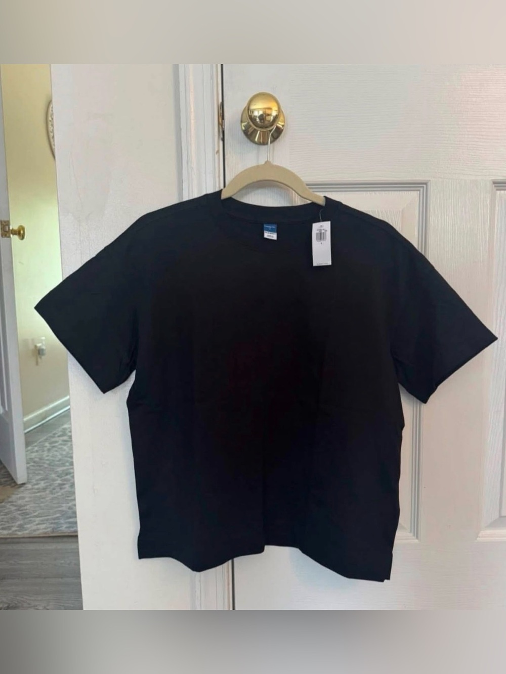 Old Navy Women's Black Short Sleeve Crew Tee